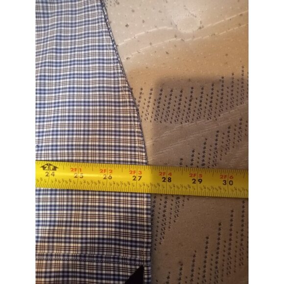 UNTUCKit Button Up Shirt Mens Large L Blue Plaid Varick Long Sleeve Stretch - Picture 11 of 11